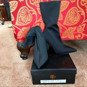Liliana black sock heeled boots Size: 7 (NWT) box included